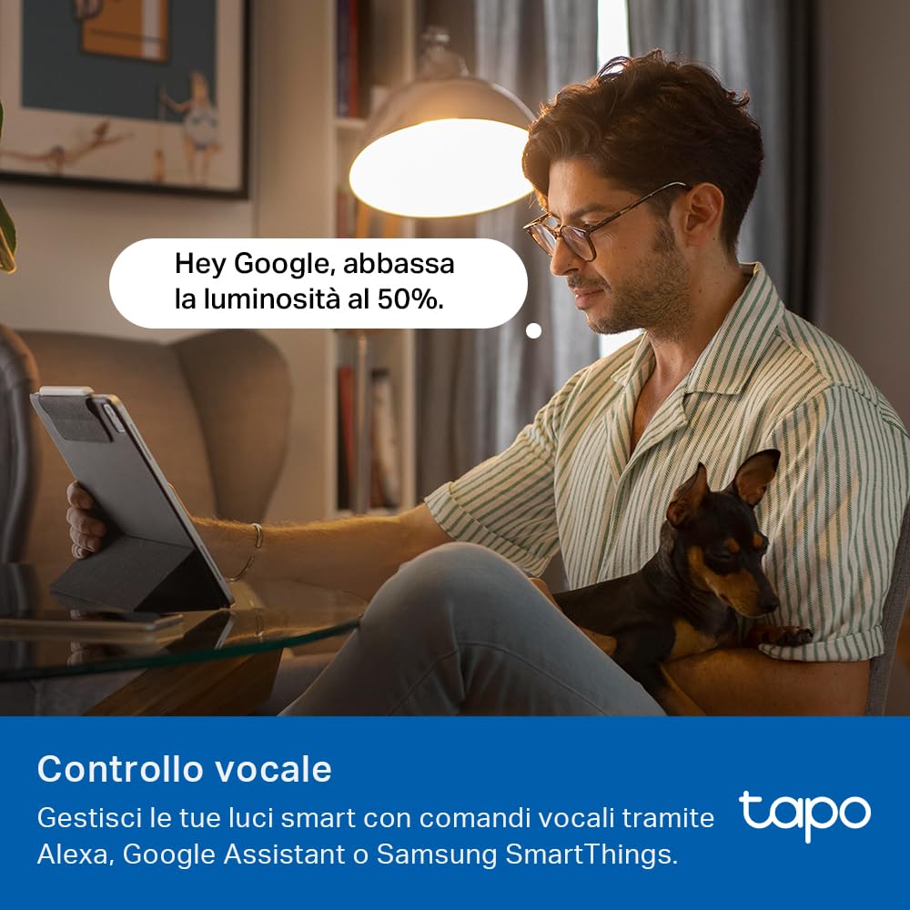 Tapo L430P Lampadina Smart Wi-Fi E14, Multicolore, Dimmerabile, Controllo Alexa e Google TP-Link Showroom viveresmart.store & augmentedrealityoffers.com - P. IVA 02867250694 - DI PENTA ALESSIO - VIALE NETTUNO 167, 66023, FRANCAVILLA AL MARE (CH) - REA CH-438573