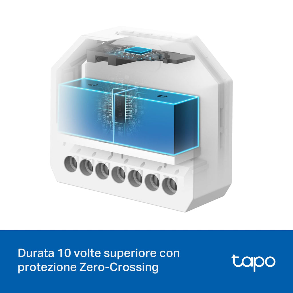 Tapo S112 Relè Interruttore con Misurazione di Consumo, Intelligente WiFi e Bluetooth a 2 Canali 6A, 3pz