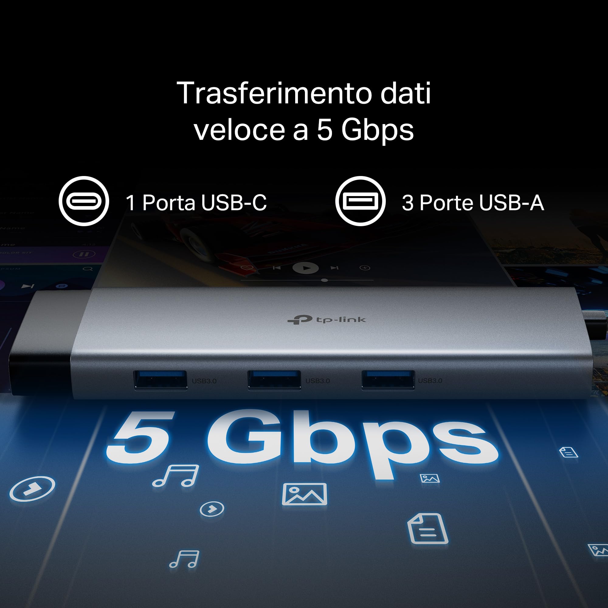 UH9120C Hub USB C 9 in 1, HDMI 4K@60Hz, Gigabit Ethernet, SD & microSD UHS-I TP-Link Showroom viveresmart.store & augmentedrealityoffers.com - P. IVA 02867250694 - DI PENTA ALESSIO - VIALE NETTUNO 167, 66023, FRANCAVILLA AL MARE (CH) - REA CH-438573
