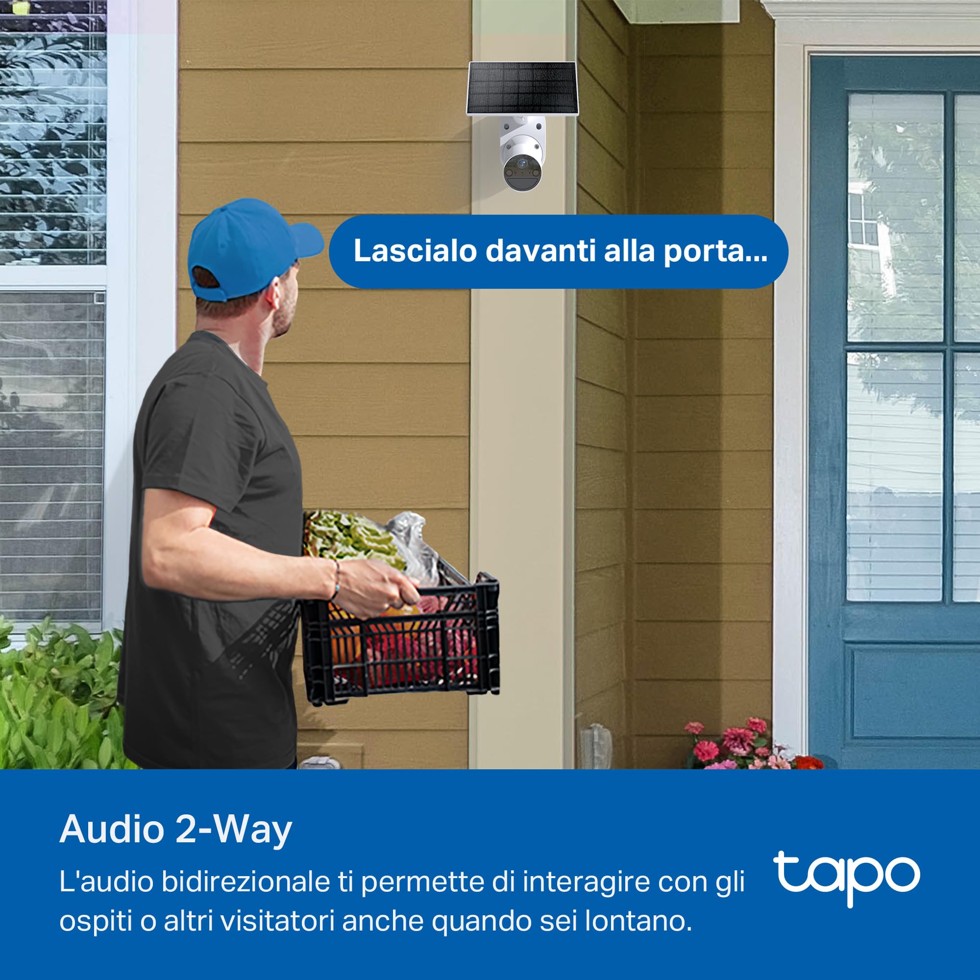 Tapo C401 KIT Telecamera Wi-Fi Esterno a Batteria 1080P 2MP con Panello Solare, Rilevamento Persone AI, Visione Notturna a Colori, IP65 TP-Link Showroom viveresmart.store & augmentedrealityoffers.com - P. IVA 02867250694 - DI PENTA ALESSIO - VIALE NETTUNO 167, 66023, FRANCAVILLA AL MARE (CH) - REA CH-438573
