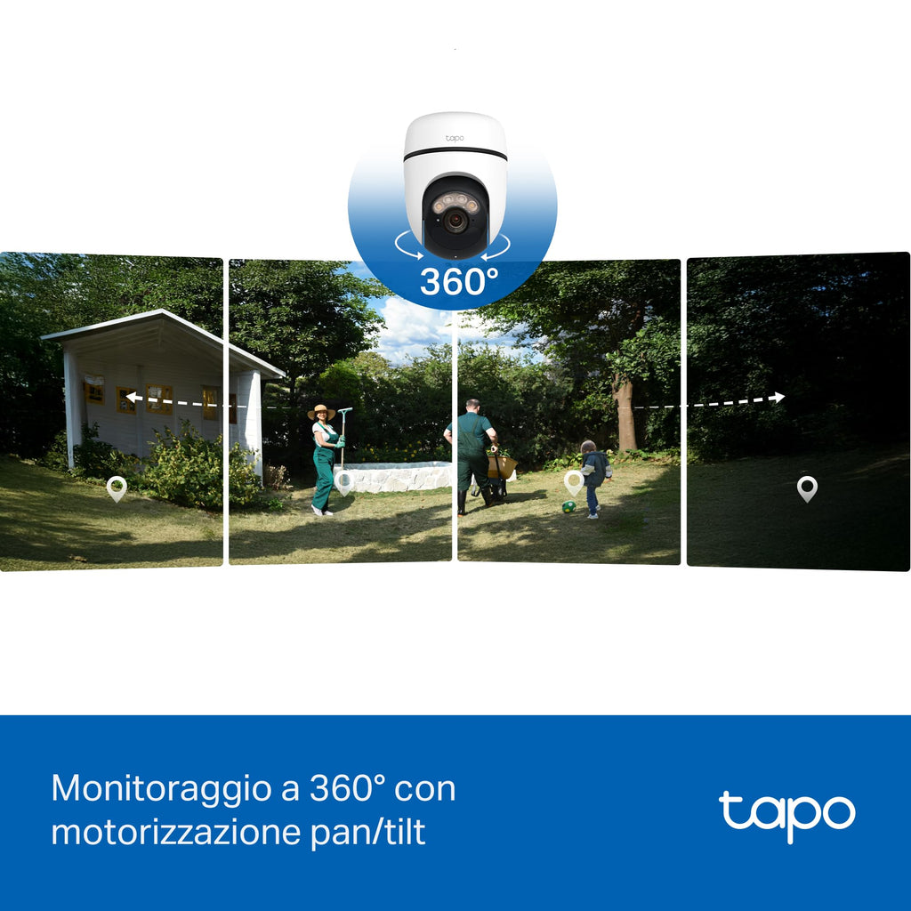 Tapo C630 KIT Telecamera Wi-Fi Esterno 3K 5MP Senza Fili con Pannello Solare, 360° PTZ, Batteria 6700mAh TP-Link Showroom viveresmart.store & augmentedrealityoffers.com - P. IVA 02867250694 - DI PENTA ALESSIO - VIALE NETTUNO 167, 66023, FRANCAVILLA AL MARE (CH) - REA CH-438573