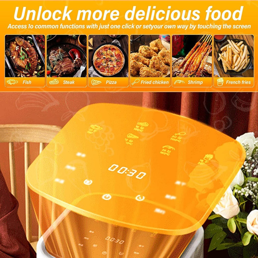 Friggitrice ad aria calda 15 litri 1400w senza olio touch screen lcd