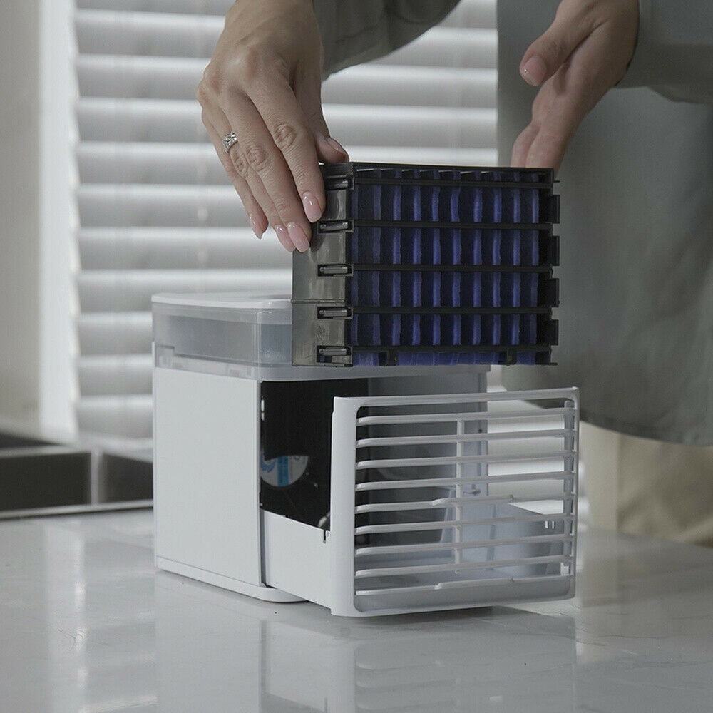 Mini Condizionatore USB Air Cooler 3 in 1 con 3 Velocità 7 Colori led per Casa Ufficio