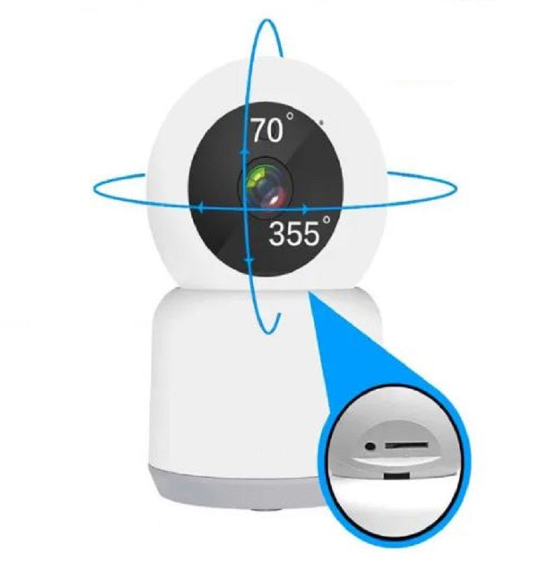 Telecamera wifi fhd 1080p rotazione a 360° e visione notturna