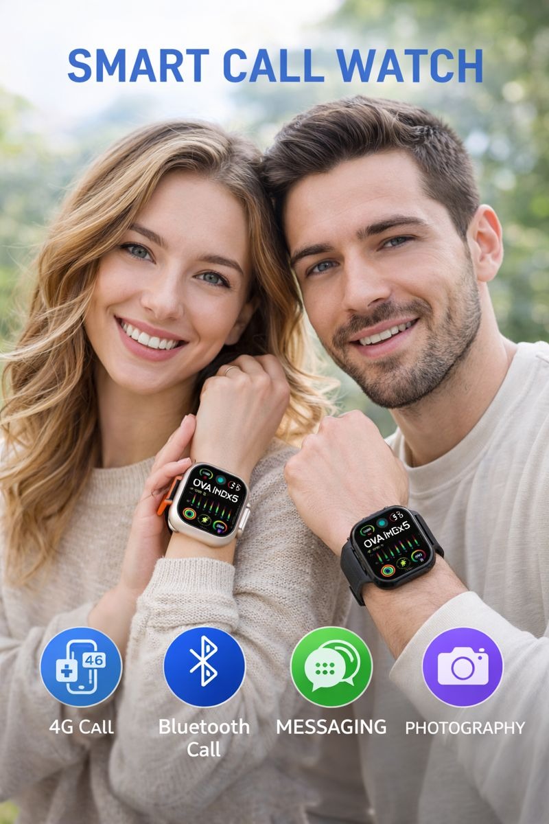 Smart Watch 4G Ultra Sim 4G con Slot SIM, Chiamate Autonome, Fotocamera, Fitness Tracker e Display Touch