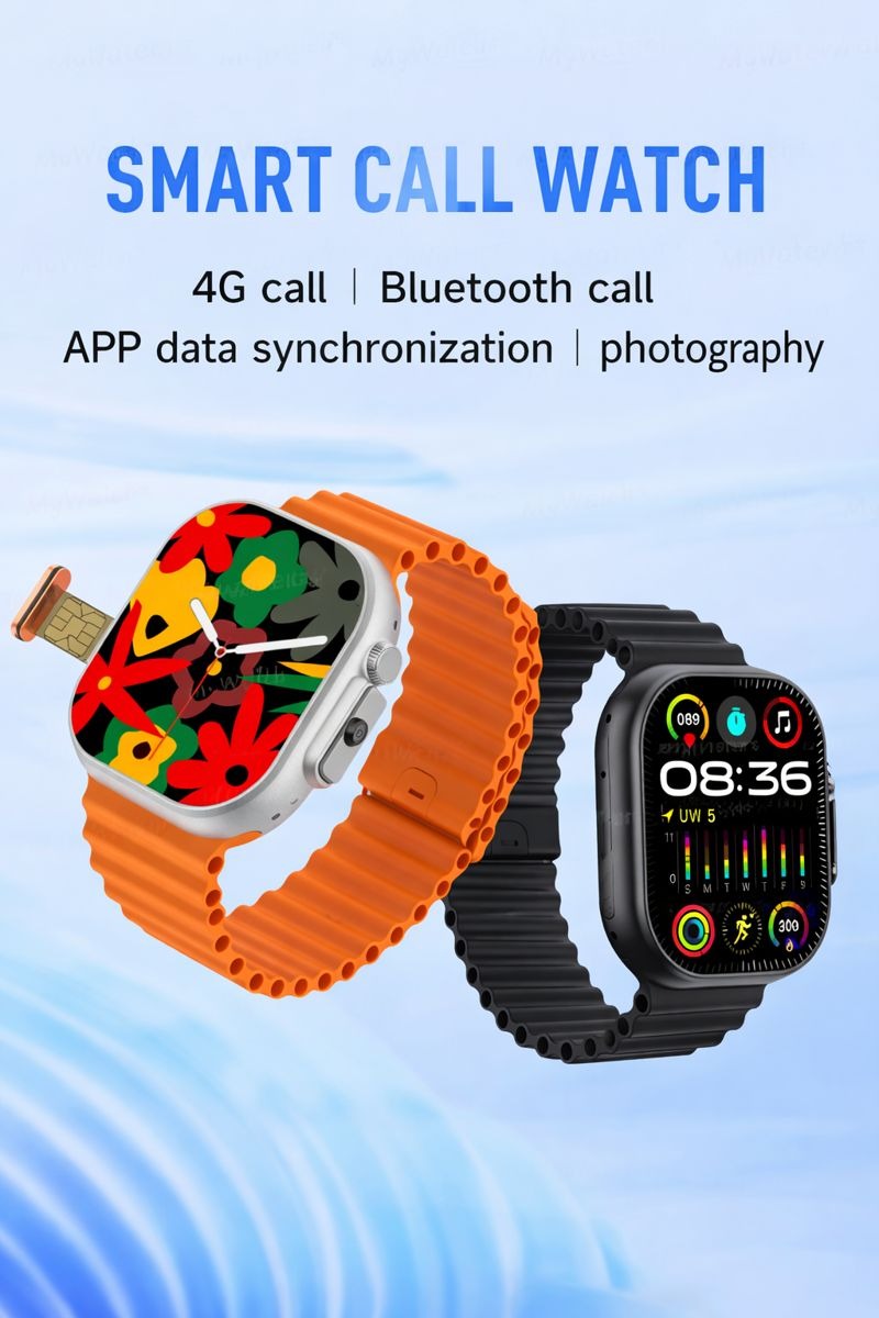 Smart Watch 4G Ultra Sim 4G con Slot SIM, Chiamate Autonome, Fotocamera, Fitness Tracker e Display Touch